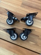 ZESTAW JEZDNY KÓŁKA 4 OBROTOWE CICHE KOŁA MEBLE MEBLOWE 50mm 200kg Hamulec