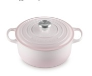 Okrągła Brytfanna Żeliwo Garnek Le Creuset 24cm różowy shell pink