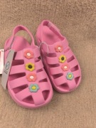 Piankowe różowe sandały dziecięce cleve 29