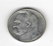 5 Zł J.PIŁSUDSKI z  1938 r NAJRZADSZY ROCZNIK  PIŁ.38a 