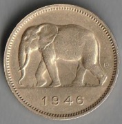 Kongo Belgijskie 2 franki 1946 - słoń