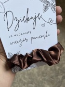 Podziękowanie podziękowania wieczór panieński frotka scrunchie gumka włosów