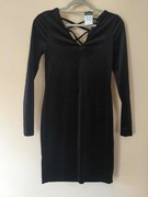 Czarna welurowa sukienka Primark, rozmiar 38 (UK 10)