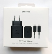 Szybka Ładowarka Samsung 45W (Super Fast) + kabel USB-C,1.8m