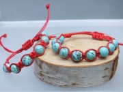 Bransoletka damska kamienie naturalne turkus 