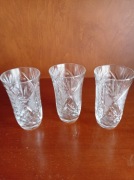 Zestaw literatek kryształowych wys 9cm poj 100ml z czasów PRL