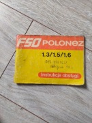 Instrukcja obsługi FSO Polonez 1.3 1.5 1.6