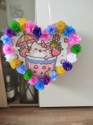 Piniata serce  kot pusheen z lemoniadą 