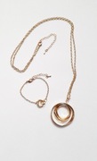 Nowy zestaw biżuterii kółka naszyjnik i bransoletka Bijoux