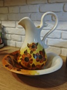 Dzban z misą ceramika Manufaktura Chodzież 