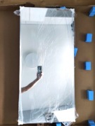 Nowe LUSTRO ścienne wiszące 115 x 55 cm srebrne bezramkowe