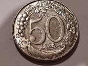Moneta 50 lirów włoskich