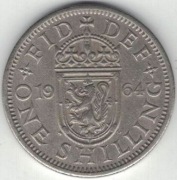 301 Wielka Brytania 1 shilling szyling 1964 herb szkocki