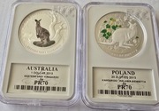 20 zł. 2 monety 2013r. Kangur Walabia komplet GRADING GCN 70