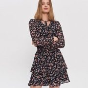 Sukienka house M czarna w kwiatki bardzo dobry