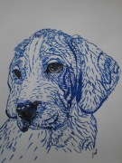 Blue,rysunek flamastrem