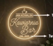 NEON PERSONALIZOWANY LOGO SZYLD PROJEKT NA ZAMÓWIENIE