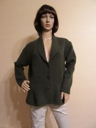 Marks & Spencer zielony sweter na guziki 50% wełna _ 44