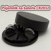 Pojemnik na baterie CR2032 – etui na 10 baterii, czarny organizer