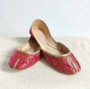 Indyjskie buty baleriny  khussa 39 orient boho róż