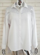 Womanary piękna elastyczna koszula koronka plus size XXL 48 50 