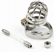 Stalowy pas cnoty Chastity cage 40mm oring + dilator