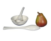 Chodzież sprzęt apteczny moździerz + łyżka