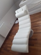 Szezlong biały eko skóra
