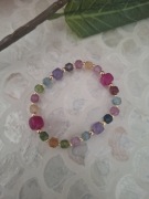 Bransoletka handmade z naturalnych kamieni hematyt turmalin ametyst