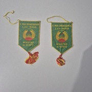 Proporczyk proporczyki 2 sztuki MIASTKO 1970r