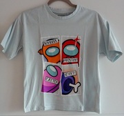 ++ T-shirt Among Us Reserved r. 140, jasnoniebieski ++