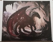 Smok obraz na ścianę wysokiej jakości papier fotograficzny 50x60cm duży 