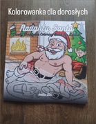 Kolorowanka dla dorosłych Niegrzeczny Mikołaj Naughty Santa prezent święta