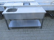 Zlew Gastronomiczny 1 Komorowy Z Blatem Roboczym Z Półką 150/60/85