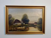 Stary obraz na płótnie Hans Peter Engmann (1879 -1938) .