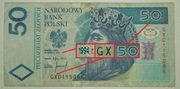 Rzadka Seria GX 1994, 50 zł / PLN