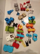 LEGO DUPLO auta traktor mlekowóz lokomotywa pociąg akcesoria drogowe znaki
