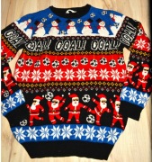 19* Primark Świąteczny sweter Mikołaj Piłkarz 10/11lat_ 140/146cm