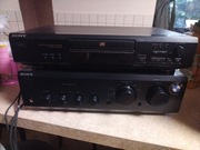 Zestaw wzmacniacz + odtwarzacz CD SONY +pilot