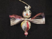 Ważka -  pajacyk PRL, 1 szt kolorowe retro bombki ozdoby choinkowe zabawki