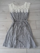 Sukienka w paski letnia koronka nowa uniwersalna