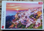Puzzle Trefl 1000 - Santorini o zachodzie słońca.
