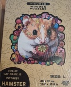 Drewniane puzzle, dla dorosłych w drewnianym pudełku, chomik M