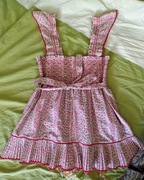 Bawełniana bluzka lub sukienka dla dziewczynki w drobne różyczki 