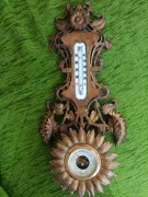 Stary oryginalny secesyjny barometr żeliwo