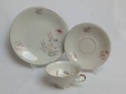 Zestaw porcelany Mitterteich (Bavaria) – filiżanka, spodek, talerzyk