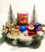 Stroik Boże Narodzenie Świeca sojowa Dekoracja