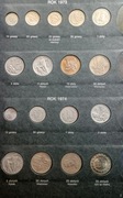 Monety Polskie 1973-1986 w albumie Fischer z futerałem KOMPLET monet