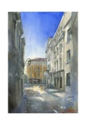  Akwarela Warszawa Stare Miasto ul. Kozia