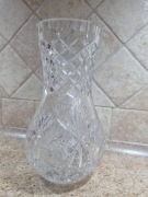 Pięknie szlifowany, duży wazon kryształowy z lat 70 wys.25 waga 2,2kg